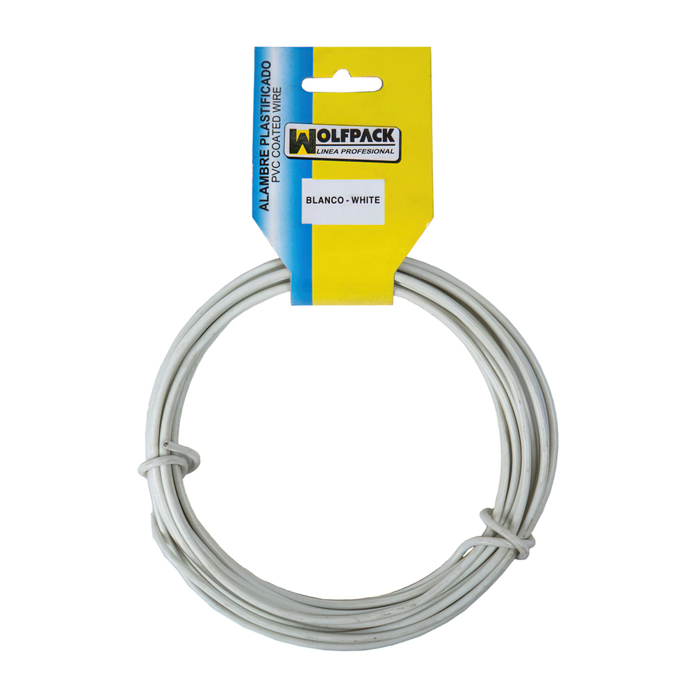 Plastic Coated Wire (Roll 5 Meters) White No. 16 / 2.7 mm