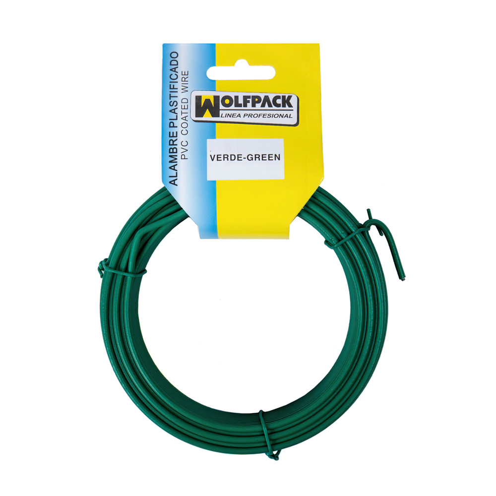 Plastic Coated Wire (Roll 25 Meters) Green Nº 16 / 2.7 mm.
