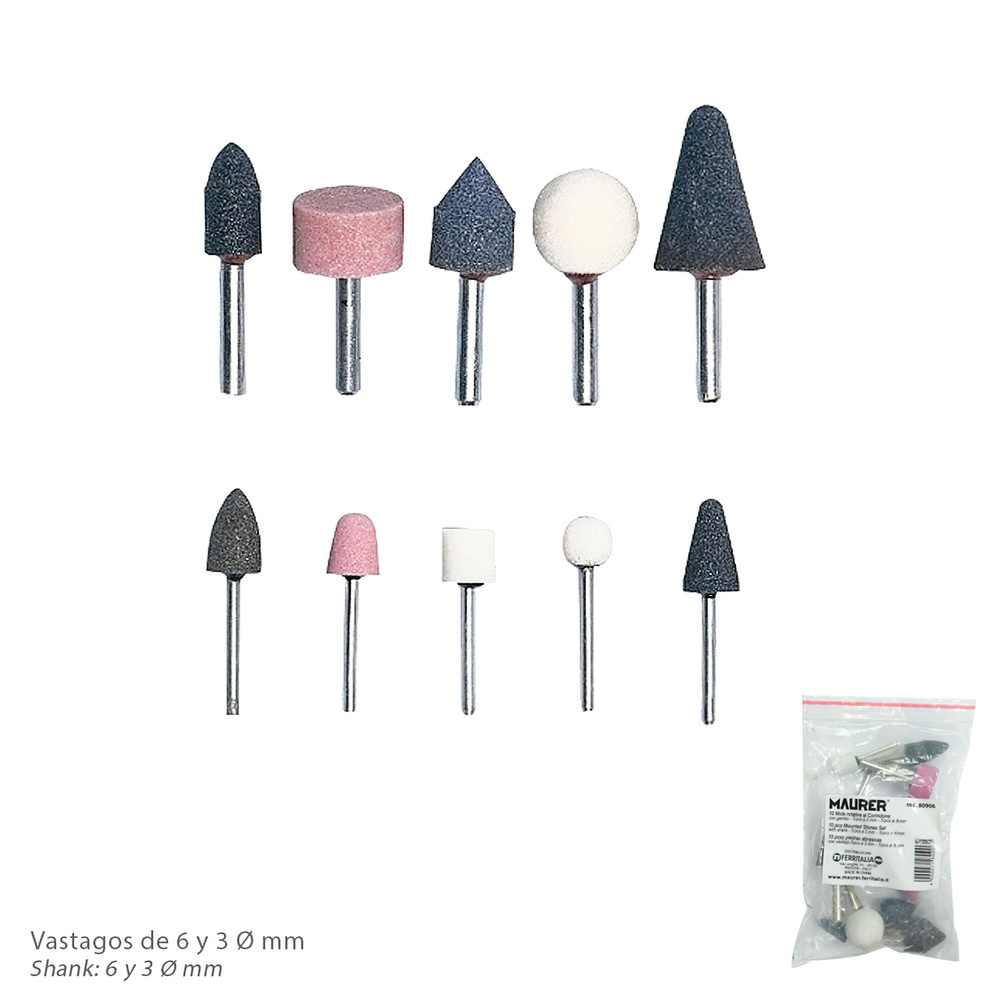 Set of Mill bits for Pneumatic Grinder 10 Pieces