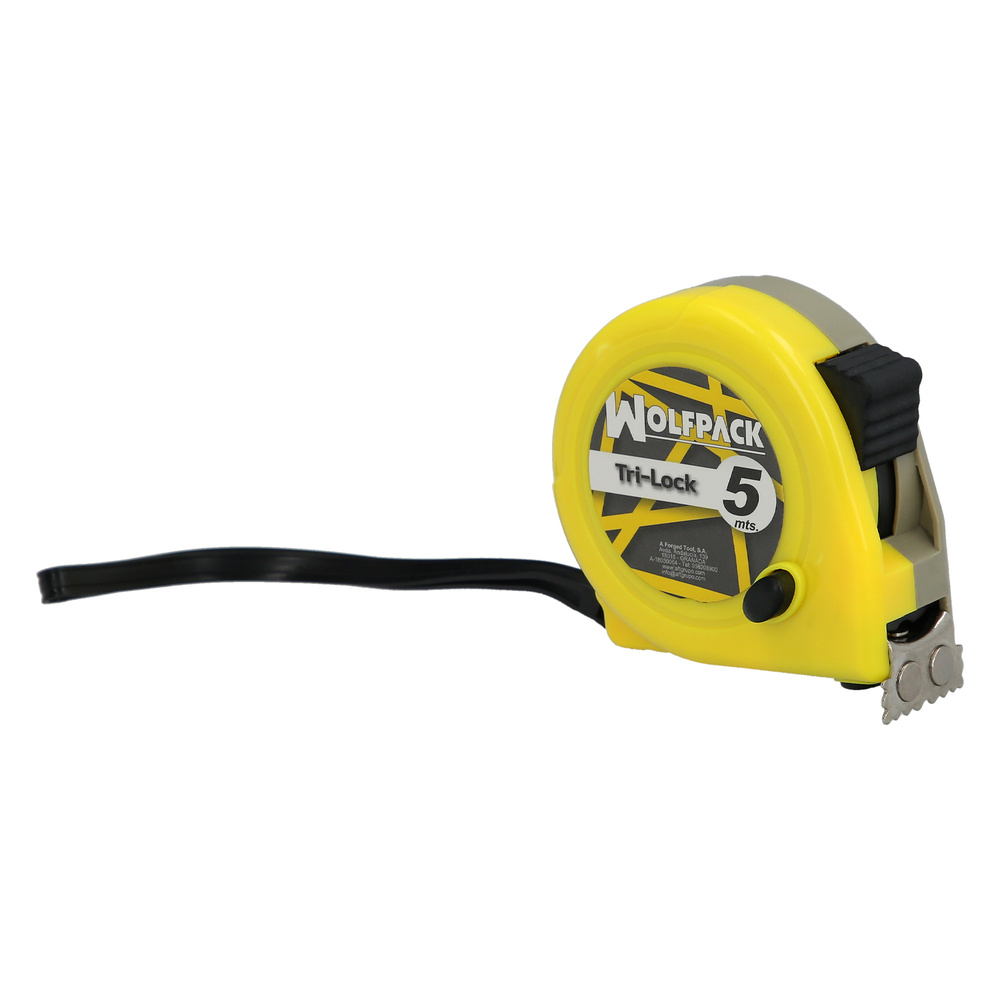 Yellow Magnetic Flexible Tape Measure with Brake  5 Metres / 19 mm.