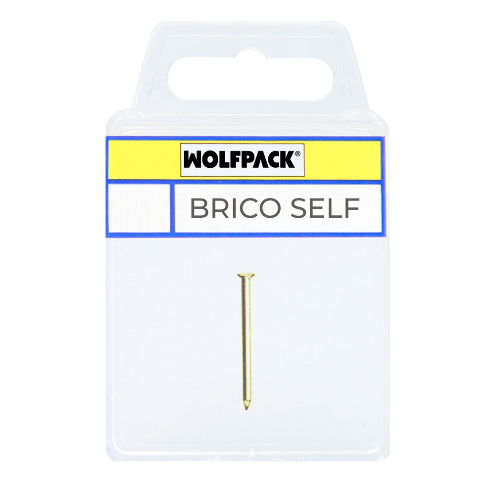 Brass Plated Conical Steel Nail 1.50x20 mm. 60 units